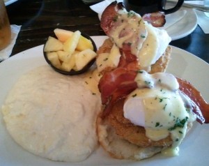 Fried Green Tomato Eggs Benedict from Restaurant Tyler