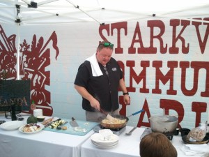 Chef Jay Yates from The Veranda Slinging Duck Hash