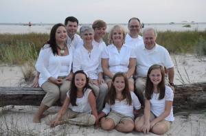 The Family Reed, in official beach photo attire