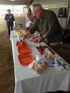 Charlie Plating the Burgers