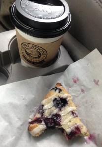 The scone would not wait for the camera. Yes. It's the scone's fault.