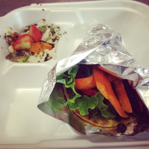 Sameerah's Black Bean Taco and Grilled Veggies